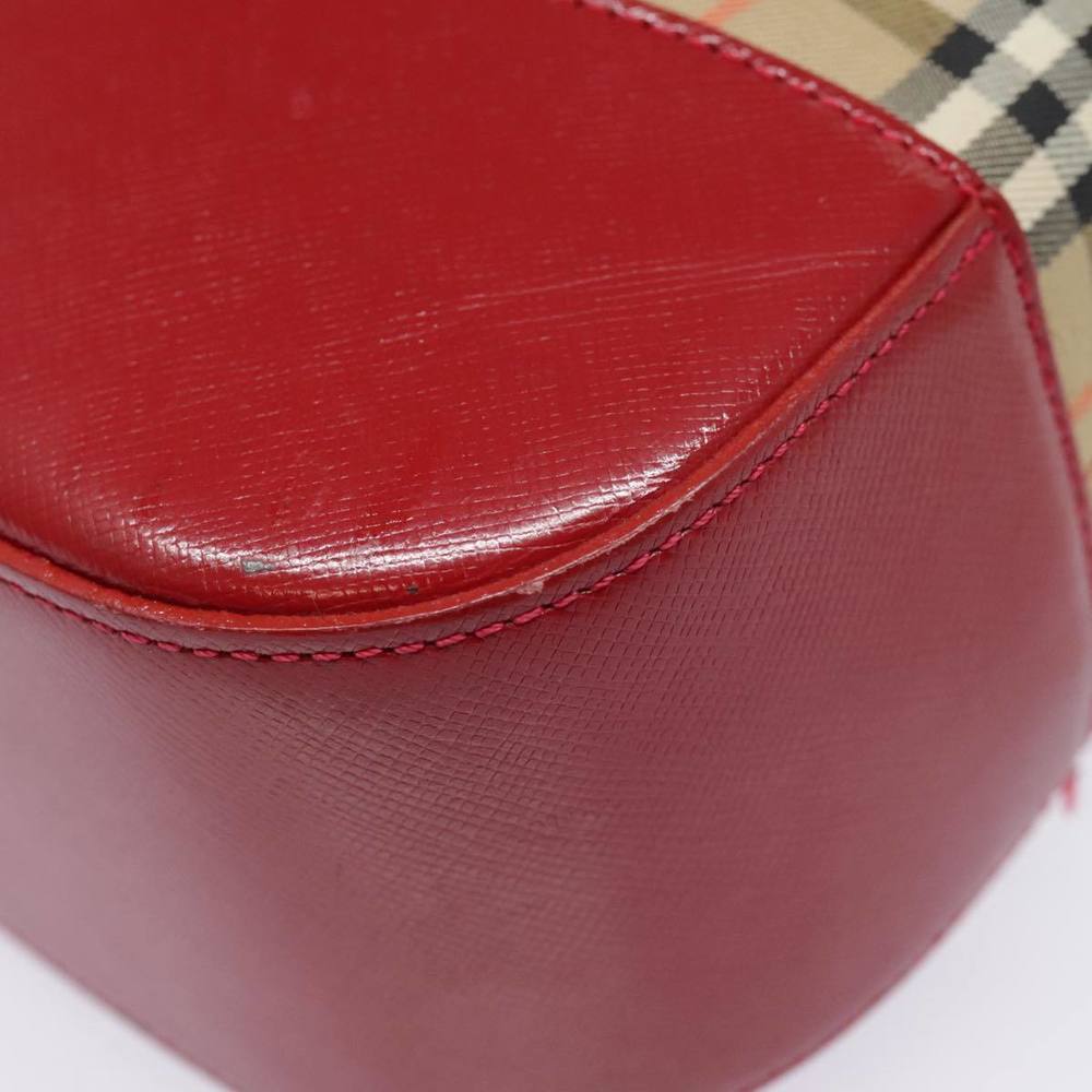 Burberrys Nova Check Tote Bag Canvas Leather Beige Gold Auth 88205 - Picture 11 of 16